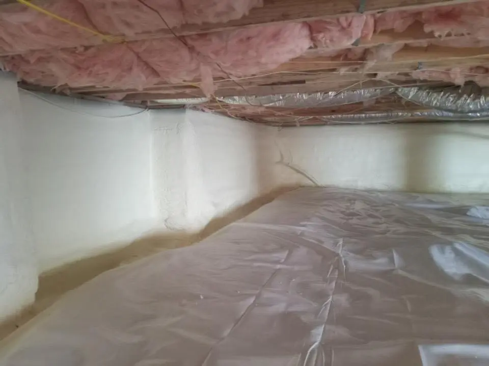 Crawl space encapsulation with closed-cell spray foam for Attic Insulation in Upper Merion